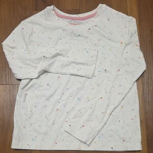 Cat & Jack White Star Print Long Sleeve Tee